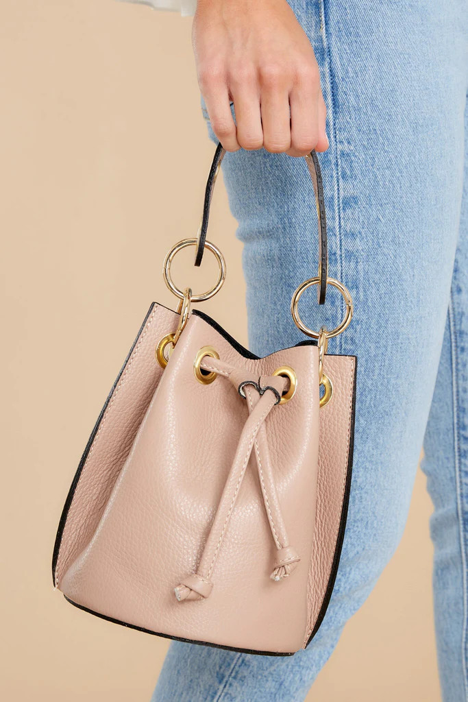 Drawn To You Nude Leather Bag | Red Dress 