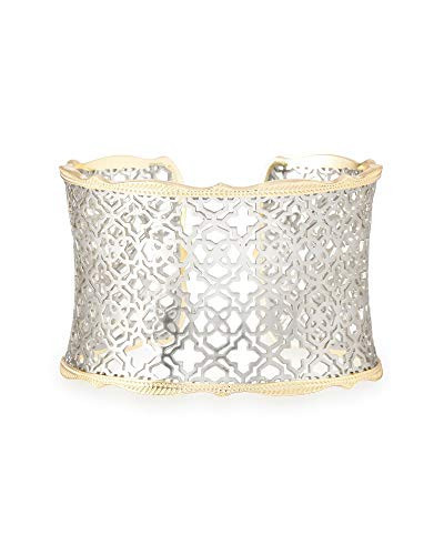 Kendra Scott Candice Cuff Bracelet for Women in Mixed Metal Filigree, Fashion Jewelry, 14k Gold-Plated and Rhodium-Plated | Amazon (US)