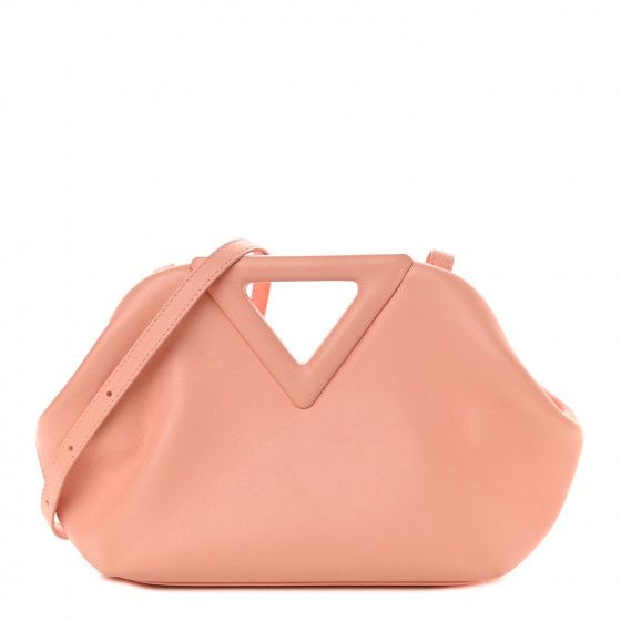 BOTTEGA VENETA Calfskin Small The Point Triangle Bag Peachy | FASHIONPHILE | Fashionphile
