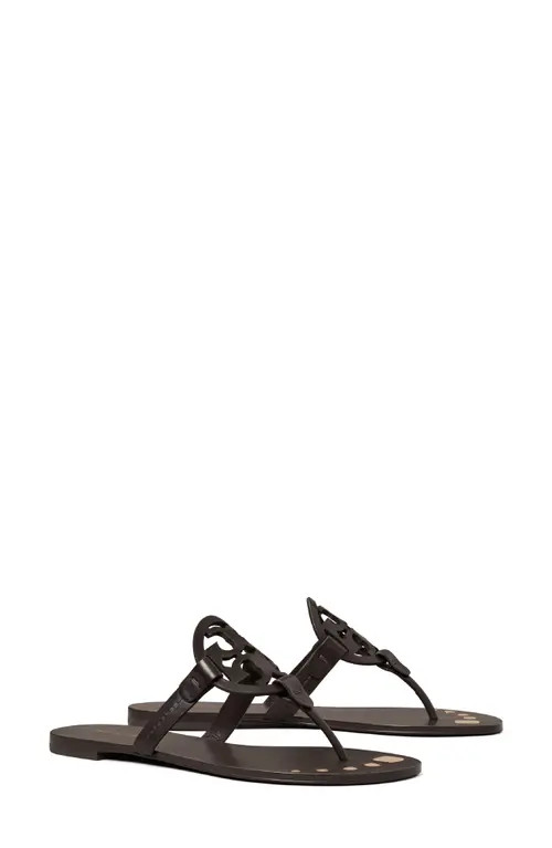 Tory Burch Miller Nail Polish Thong Slide Sandal in Cocoa at Nordstrom, Size 8 | Nordstrom