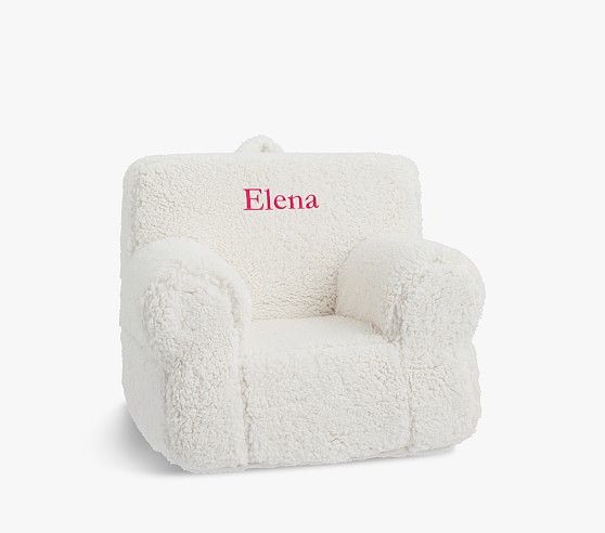 My First Cream Sherpa Anywhere Chair® | Pottery Barn Kids