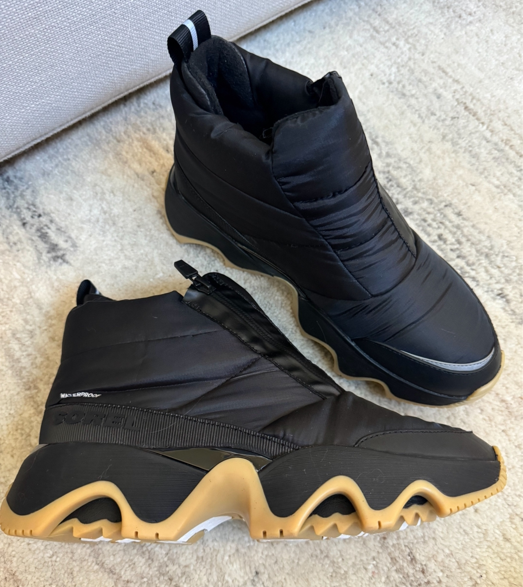 My new winter boots are 25% OFF!  I love that they are waterproof and have great traction for the snow!  They have a zipper for easy on and off! They run small.  I suggest order one size up.

Winter boots, sorel, warm