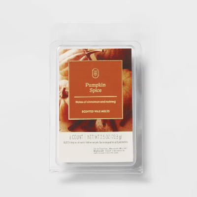 6ct Pumpkin Spice Wax Melts 2.5oz - Threshold™ | Target