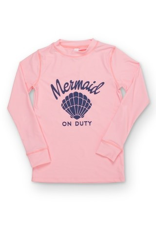 Pink Mermaid On Duty Rashguard (Scales appear when wet!) | Shade Critters