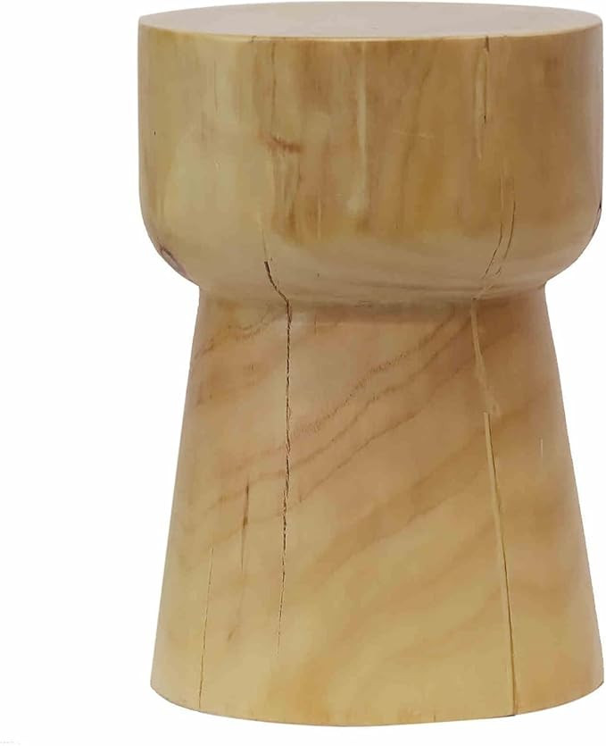 Solid Wood Sofa Side Table, Nordic Small Stool, Circular Household Bedside Table, Living Room, Ho... | Amazon (US)