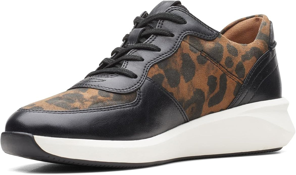 Clarks Women's Un Rio Sprint Sneaker, Leopard Print Combi, 7.5 W | Amazon (US)