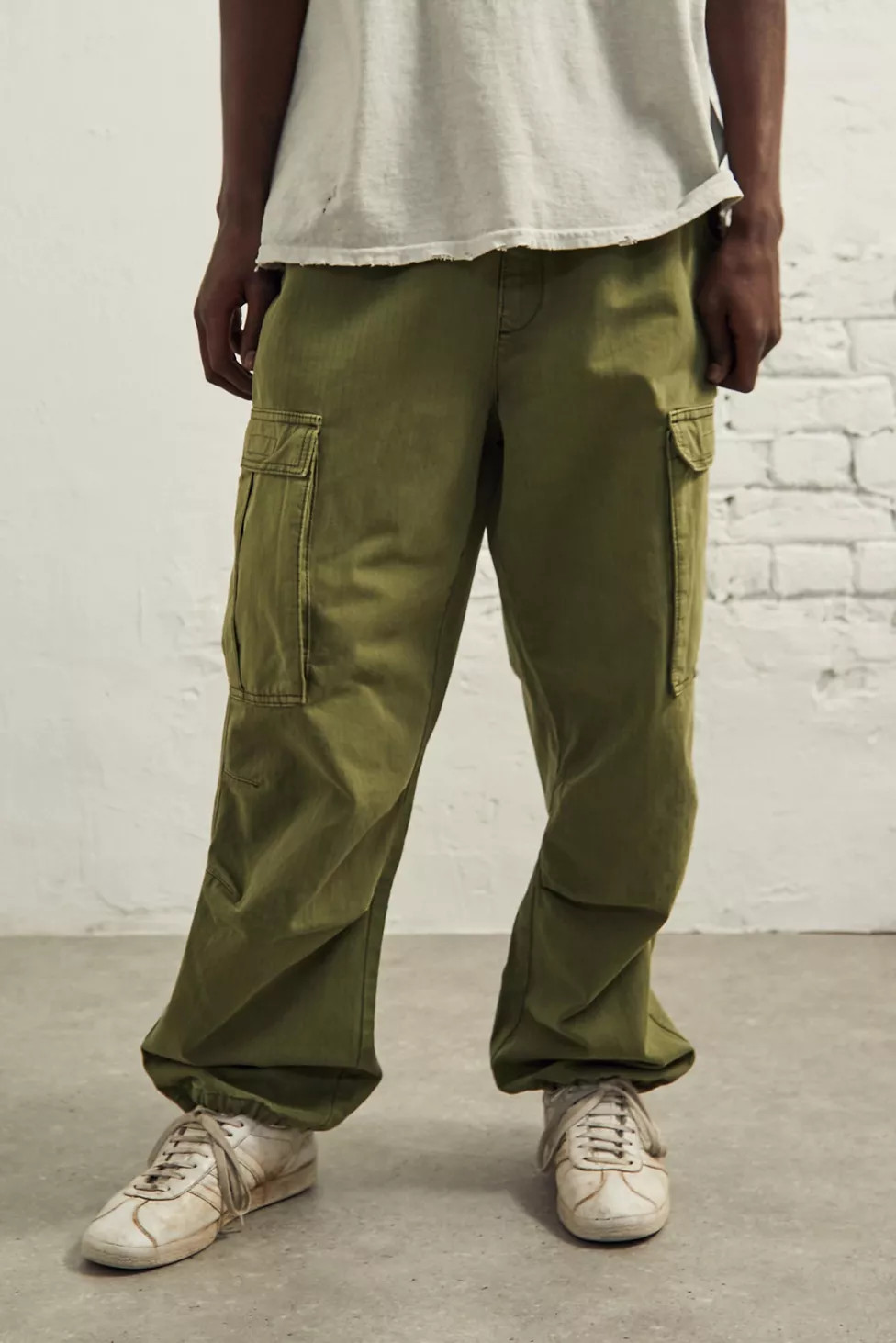 BDG Khaki Herringbone Cargo Pant | Urban Outfitters (US and RoW)