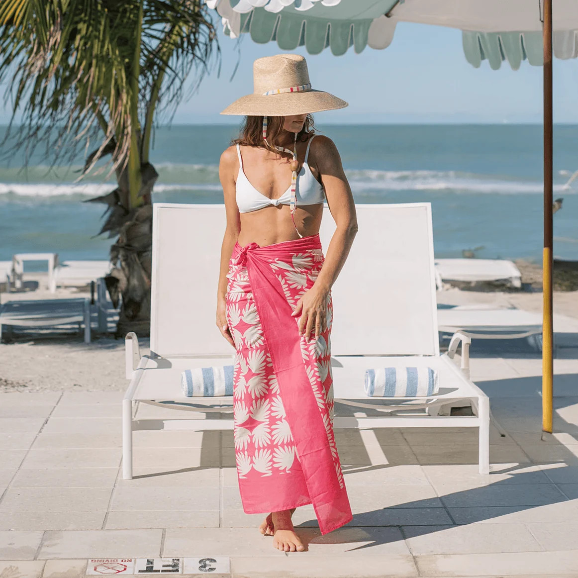 Pink Lemonade Tile Sarong | Sunshine Tienda
