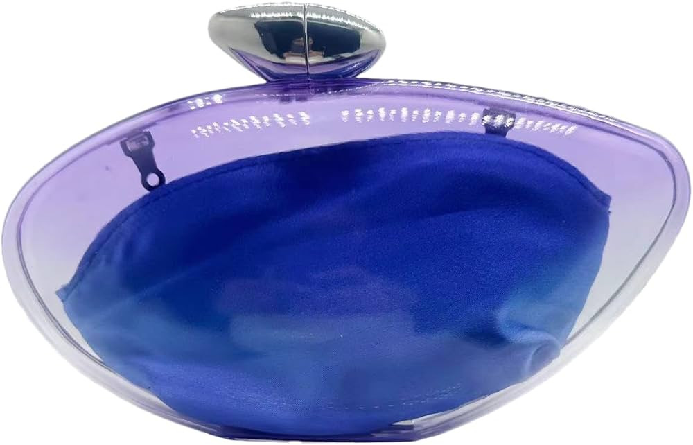 Women Acrylic Evening Clutch Purse Unique Clear Handbag with Detachable Chain for Wedding Party P... | Amazon (US)