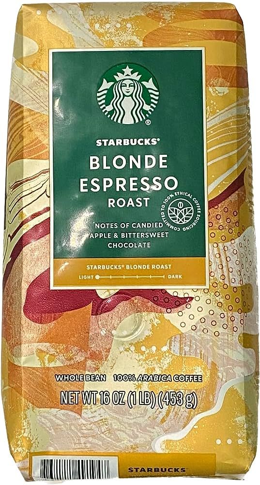Starbucks Blonde Espresso Light Roast 1lb Whole Bean Coffee | Amazon (US)