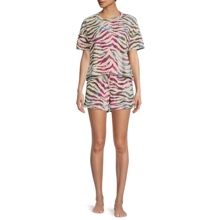 Secret Treasures Women's and Women's Plus Sleep Top and Shorts Set, 2-Piece | Walmart (US)