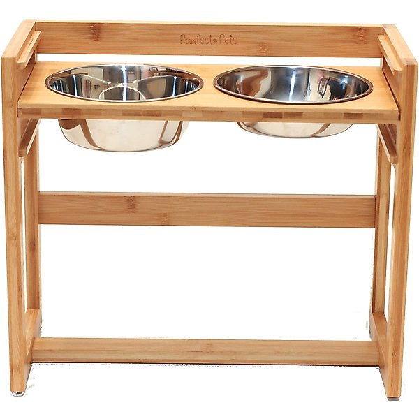 Pawfect Pets Adjustable Height Elevated Raised Dog Bowl Stand with four Stainless Steel Bowls, La... | Chewy.com