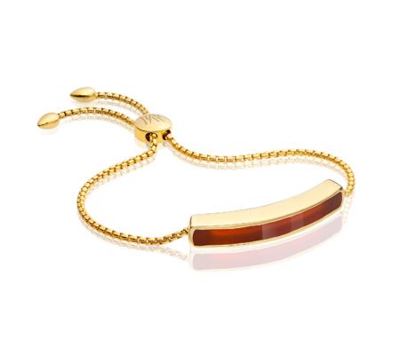 Baja Red Onyx Bracelet, Gold Vermeil on Silver | Monica Vinader (US)