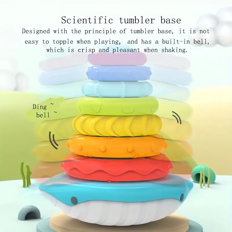 Baby Stacking Rainbow Tower Sleeve Circle Young Children 0 ~ 2 Years Old Early Education Enlighte... | Temu Affiliate Program