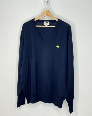 Vintage Slazenger Augusta Masters Sweater Men XL Blue V-Neck Cotton Classic Golf | eBay US