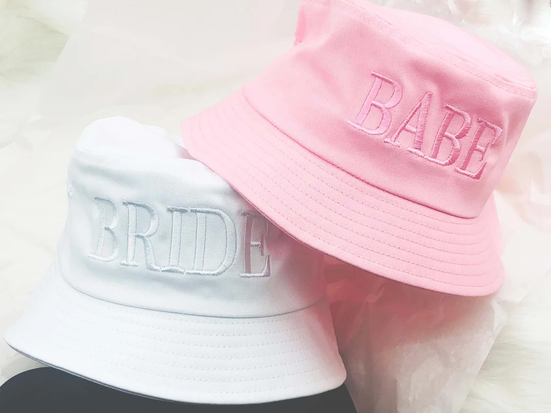 Bride Hats Bucket Hat Bachelorette Hats Bride to Be Summer Hat Honeymoon Hat for Bride Groom Buck... | Etsy (US)