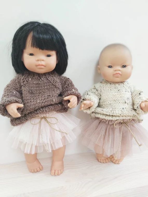 Minikane 34 cm Miniland doll 38 cm knitted pullover doll | Etsy | Etsy (US)