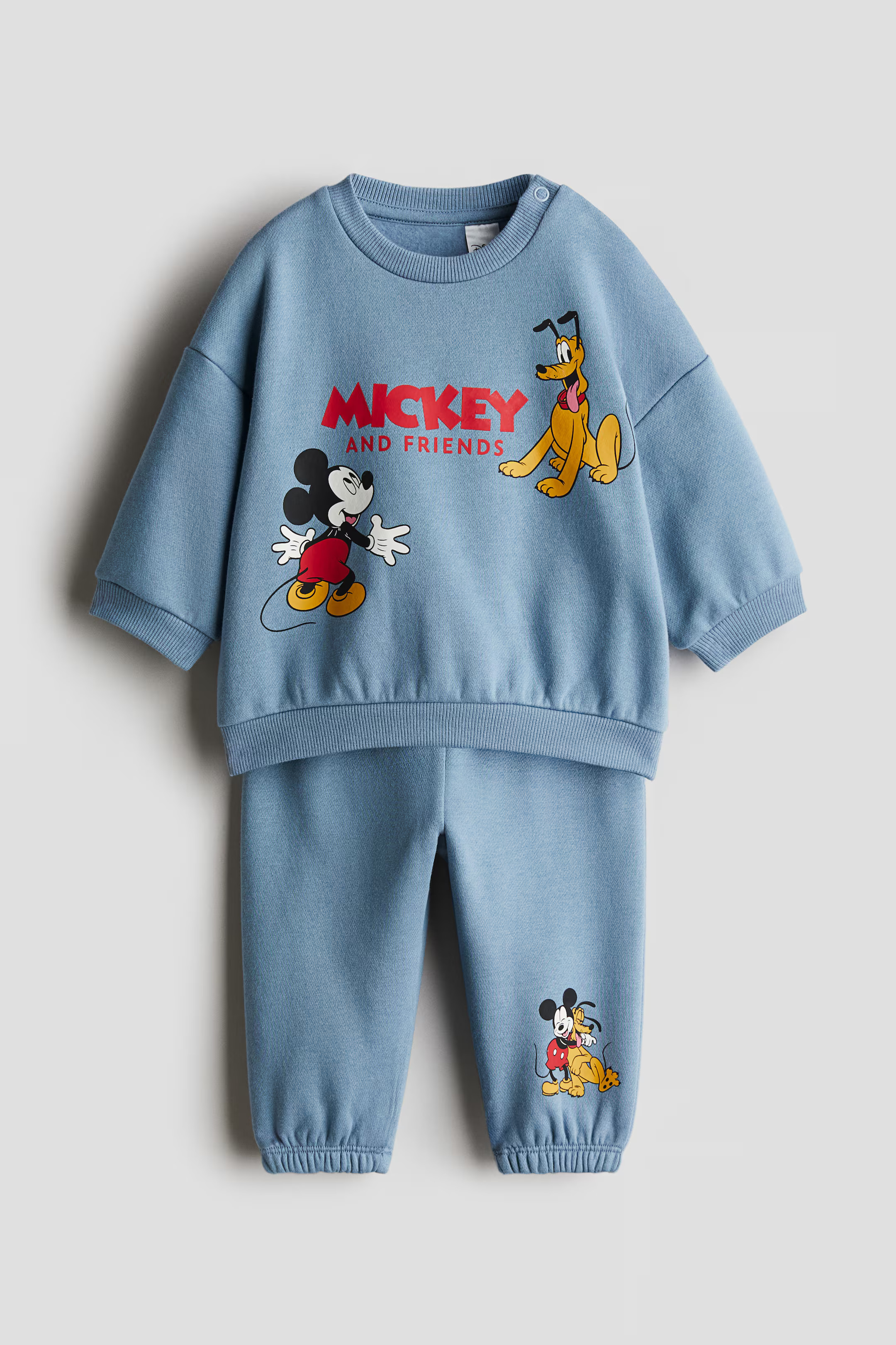 2-piece Set with Motif - Dusty blue/Mickey Mouse - Kids | H&M US | H&M (US + CA)