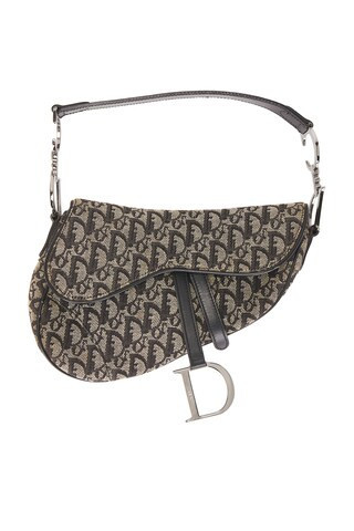 Dior Trotter Oblique Saddle Bag in Navy | FWRD 