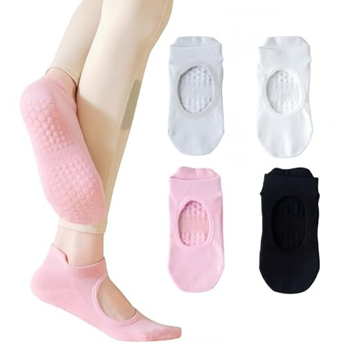 Culeotah Pilates Socks with Grips for Women Gripper Socks Non Slip Grippy Socks Yoga Socks with Grips for Women Sticky socks | Amazon (US)