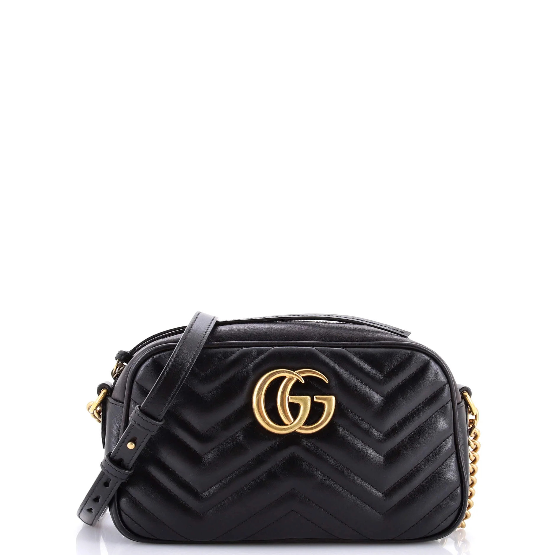 Pre-Owned GG Marmont Shoulder Bag Matelasse Leather Small By Rebag | Walmart (US)