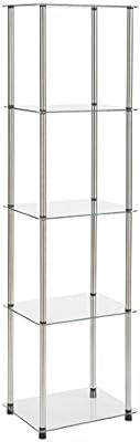Convenience Concepts Designs2Go Classic Glass 5 Tier Glass Tower, Glass | Amazon (US)