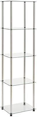 Convenience Concepts Designs2Go Classic Glass 5 Tier Glass Tower, Glass | Amazon (US)