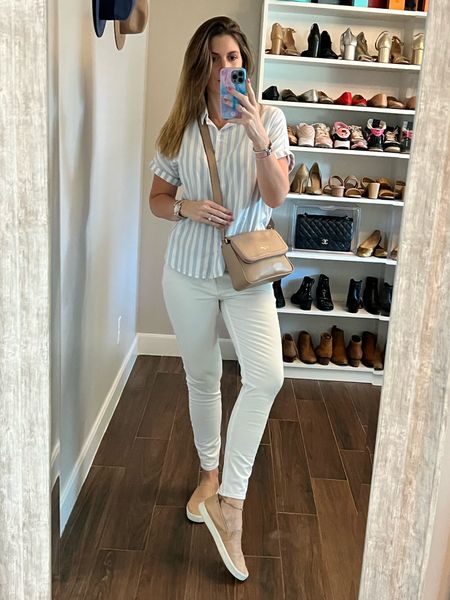 If you haven’t already done so make sure you have a great pair of white denim in your arsenal for summer! I’ve looked long and hard to find a pair I love. We found a winner! 🥳

They run TTS. I’m wearing a size 6.

#LTKSeasonal
