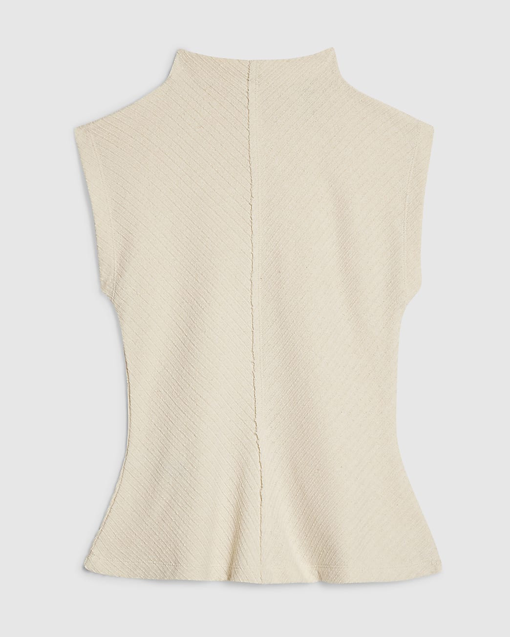 Petite Cream Textured Grown On Neck Top | River Island UK & IE