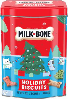 Milk-Bone Limited-Edition Holiday Biscuits Dog Treats, 24-oz tin | Chewy