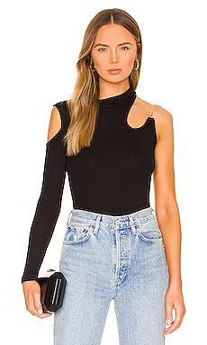 SUPERDOWN alene asymmetrical bodysuit in black from Revolve.com | Revolve Clothing (Global)