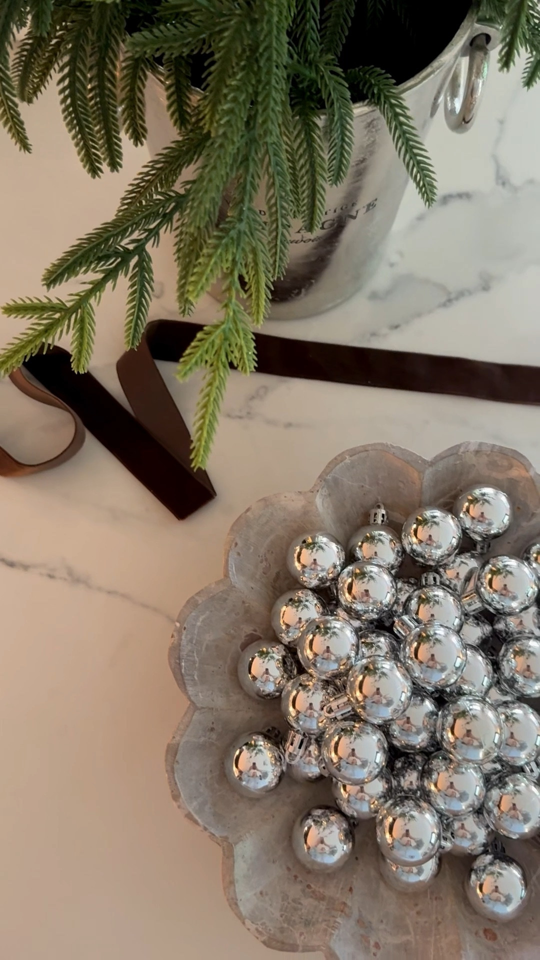 ✨ Simple, stunning, and so easy to recreate ✨
I filled this beautiful bowl with silver Christmas ornaments — and it instantly became the prettiest bowl filler for the season! 🎄🤍

If you love neutral Christmas decor, or you’re looking for easy Amazon home finds that elevate your space, this one’s a must-save.

#ChristmasDecor #HolidayHome #AmazonHomeFinds #NeutralChristmasDecor #BowlFillerIdeas #ChristmasDecorIdeas #SilverChristmas #HolidayDecorInspo #AmazonFinds #ChristmasAesthetic #HomeDecorInspo

#LTKSeasonal #LTKHoliday #LTKHome