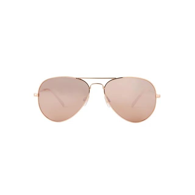 Time and Tru Women's Aviator Gold Sunglasses | Walmart (US)