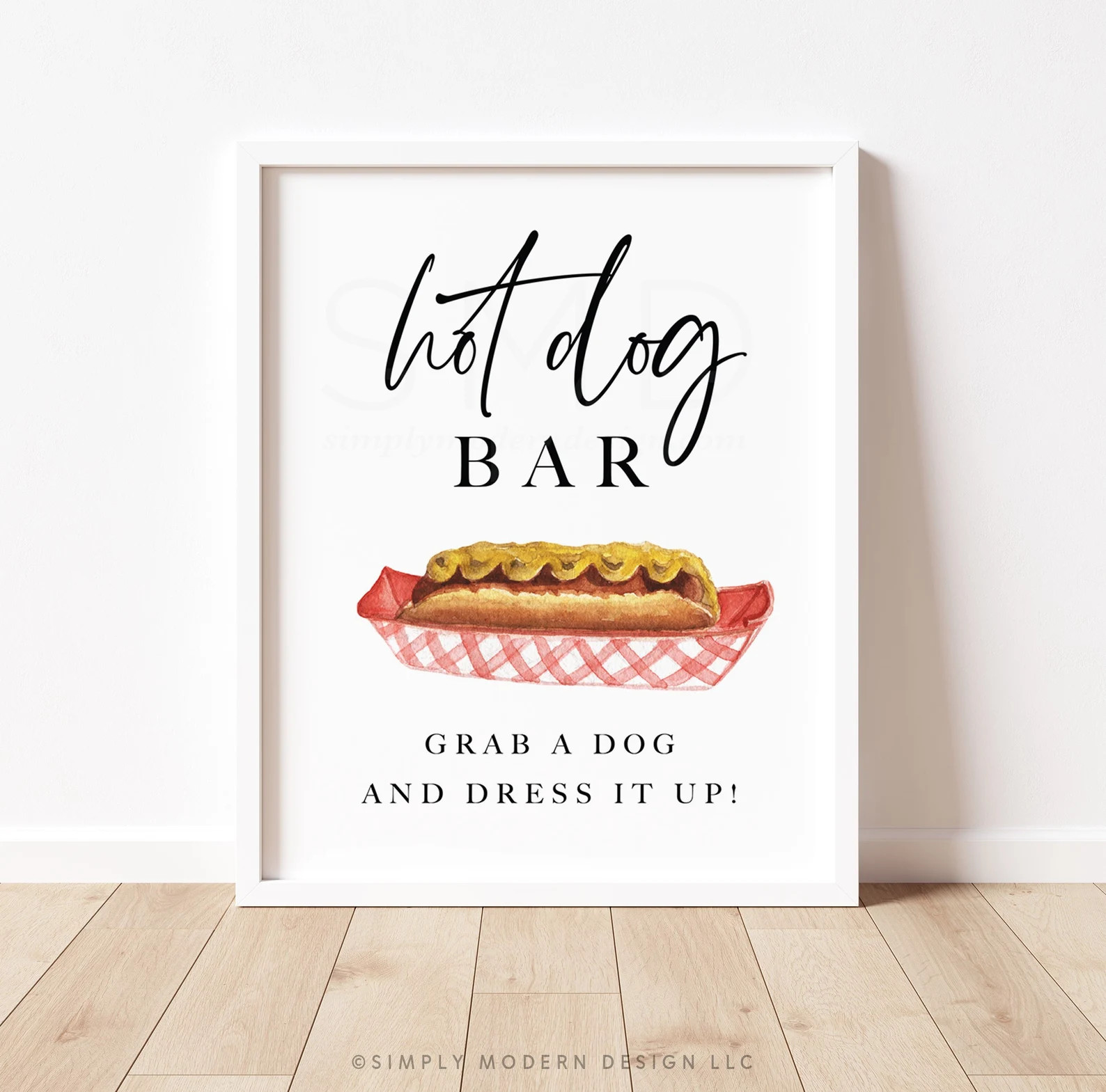 hot dog bar sign, food station, build your own hot dog, backyard bbq sign, hot dog station sign, ... | Etsy (Global)