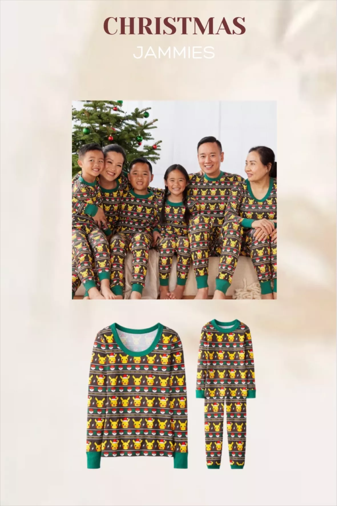 Pokemon Holiday Matching Family Pajamas