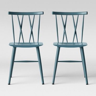Set of 2 Becket Metal X Back Dining Chair - Project 62™ | Target