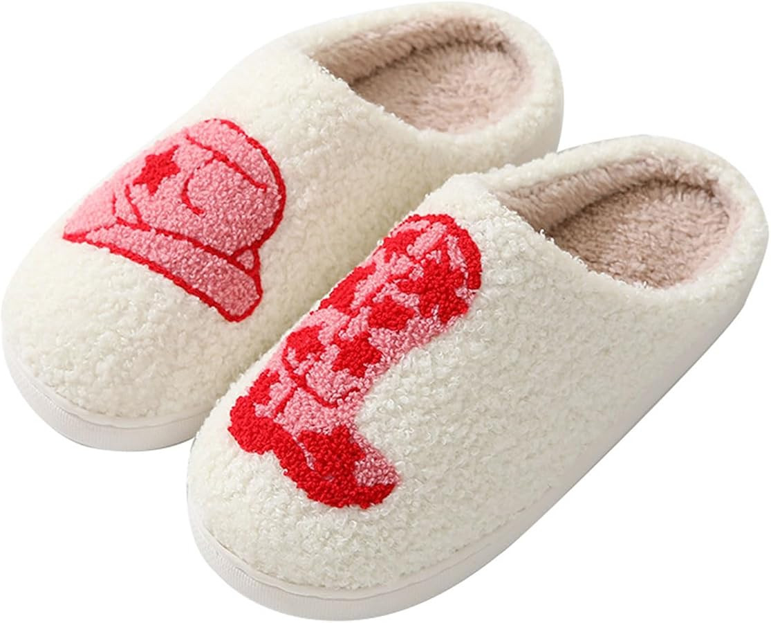 Cartoon Slippers for Womens Mens Cute Cozy Plush Warm Slip-on House Shoes for Indoor and Outdoor ... | Amazon (US)