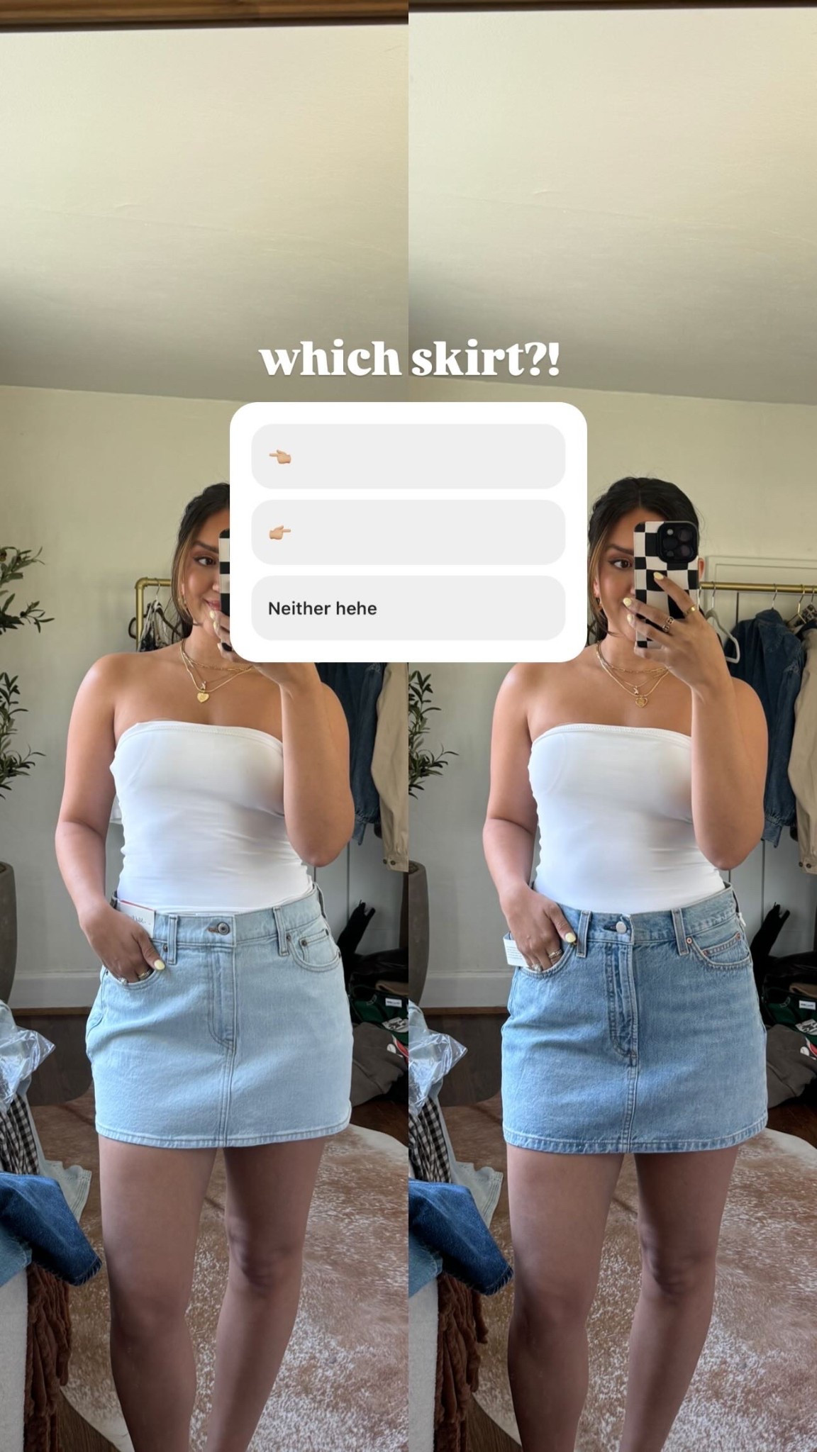 Denim mini skirts! Wearing size 27

#LTKStyleTip #LTKFindsUnder50 #LTKFindsUnder100