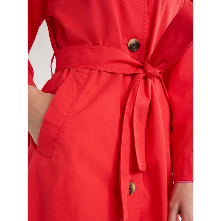 Free Assembly Women’s and Women's Plus Cotton Trench Coat, Sizes XS-4X | Walmart (US)