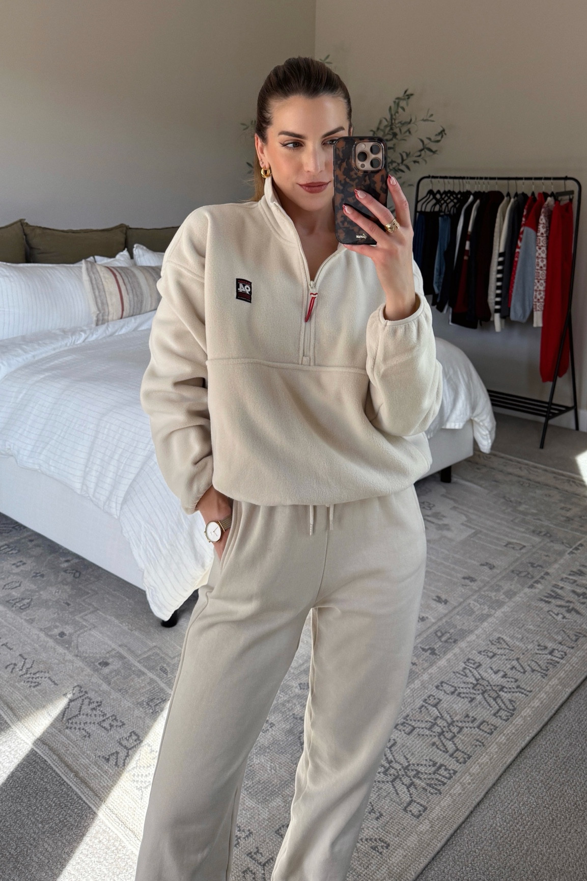 Love this fleece half-zip & high waisted sweats combo! So cozy for these colder months. Fall fashion, winter fashion, comfortable, fashion

#LTKFindsUnder50 #LTKHoliday #LTKSeasonal