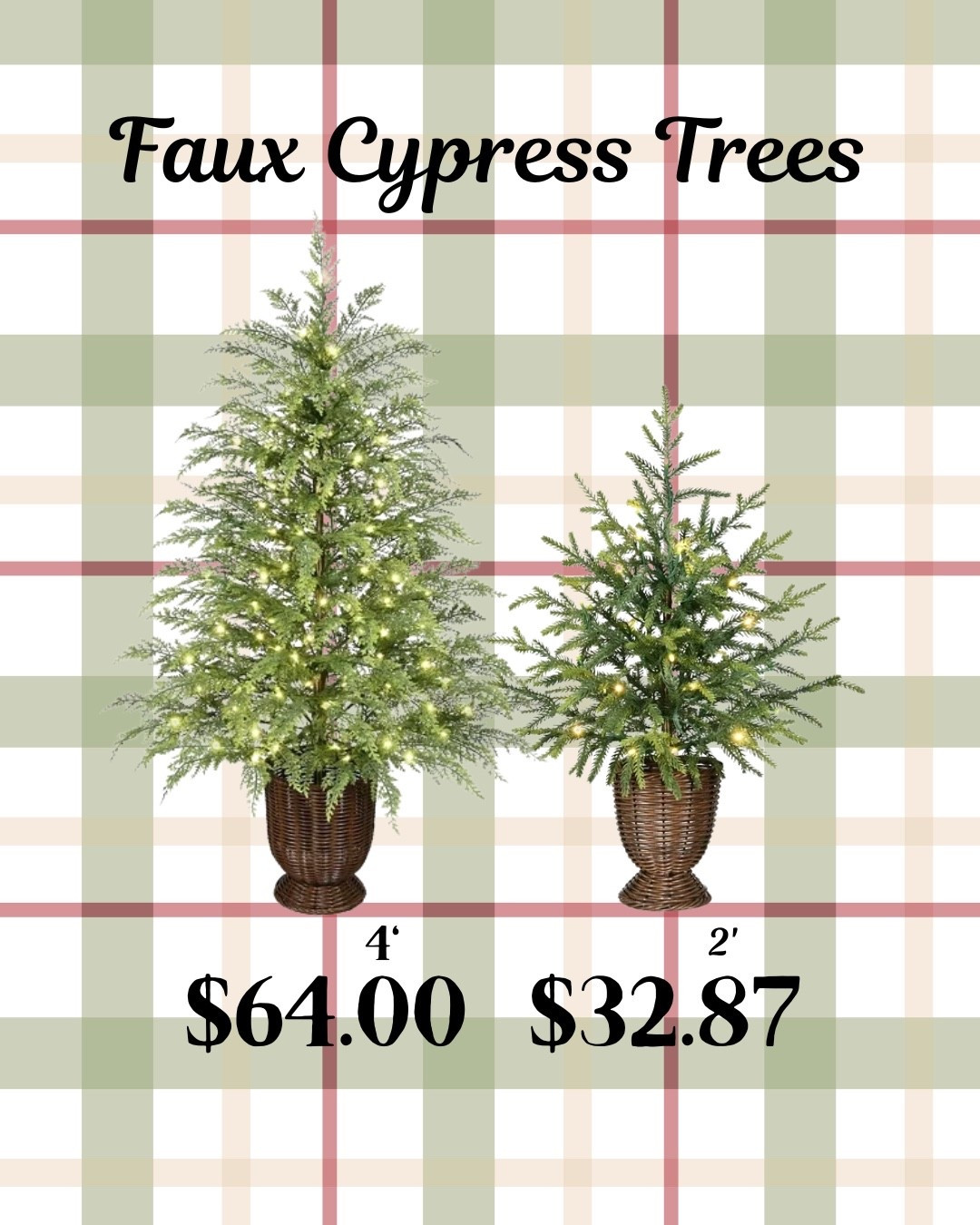 Have you seen these cute prelit cypress pine trees from Walmart?!?  Use them in any room and use them all winter long.

#LTKHome #LTKSeasonal