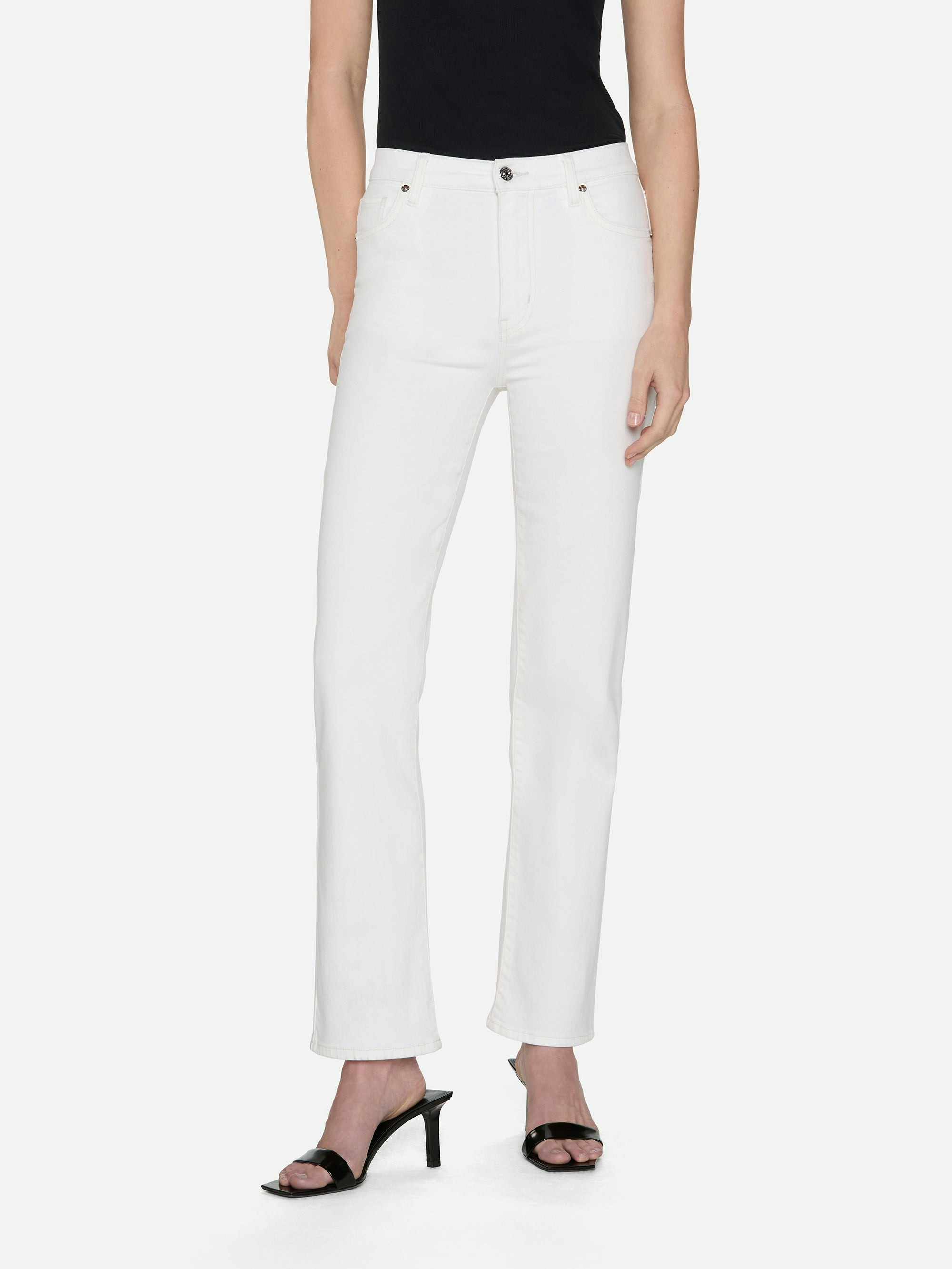 Le Sleek Straight -- White | Frame Denim