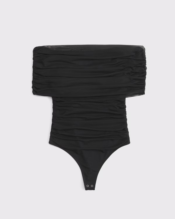 Women's Mesh Foldover Bodysuit | Women's Tops | Abercrombie.com | Abercrombie & Fitch (US)