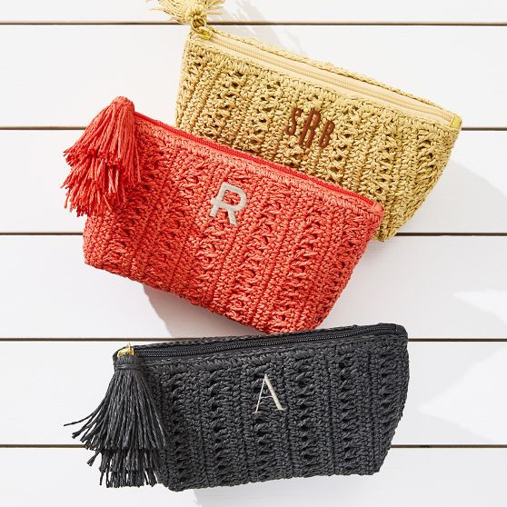 Soleil Raffia Tassel Pouch | Mark and Graham