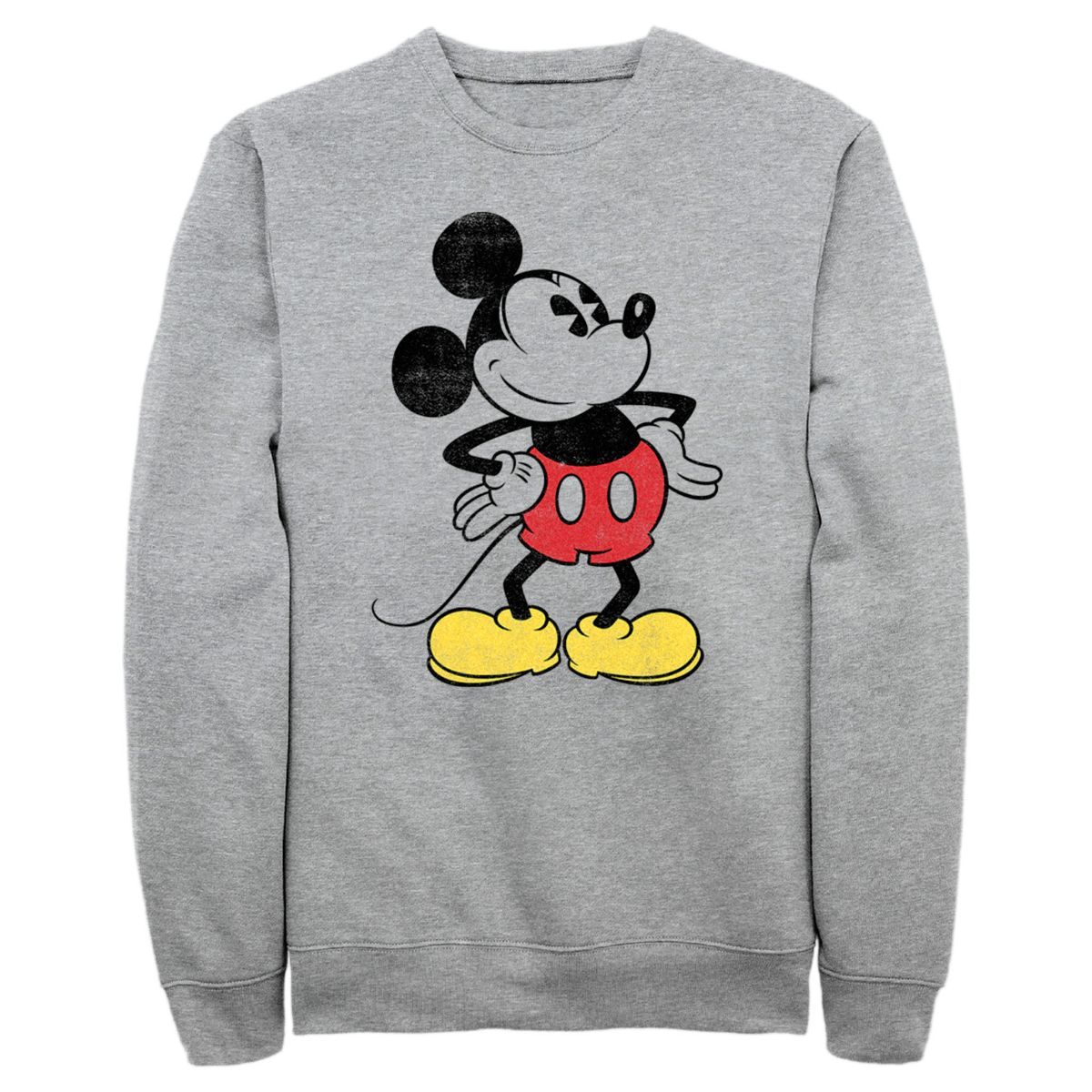 Men's Mickey & Friends Classic Mickey Distressed Sweatshirt | Target