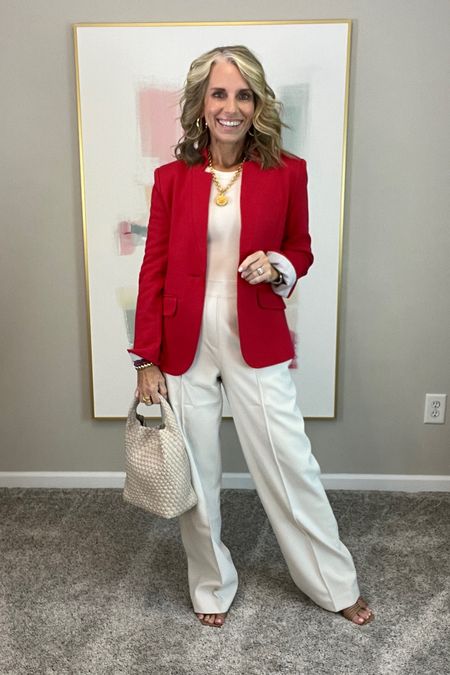 New Spanx crepe pants. I’m wearing regular small, but need petite. This are a pull on, no show pant that look great. 
Paired with a ribbed body suit and blazer for workwear look that would also be good for church 
Use LISAXSPANX on Spanx
Use LISA10 on Gibsonlook 

#LTKworkwear #LTKover40 #LTKstyletip
