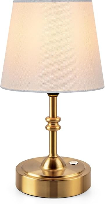 ONEWISH Cordless Table Lamp Dimmable Battery Operated Touch Bedside Lamp | Amazon (US)