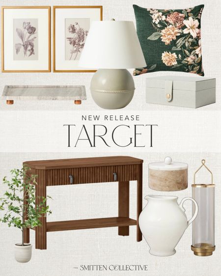 New Target home decor includes fluted console table, jug vase, candle sconce, round marble decorative box, faux plant, fabric storage box, throw pillow, table lamp, decorative tray, wall art.

Target New Home Decor, Studio McGee, home decor, winter home decor

#LTKstyletip #LTKhome #LTKfindsunder100