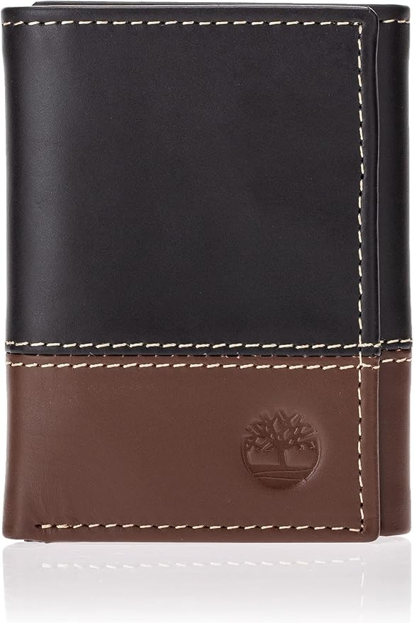 Timberland Men's Leather Trifold Wallet with ID Window | Amazon (US)