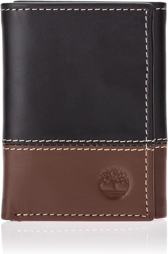 Timberland Men's Leather Trifold Wallet with ID Window | Amazon (US)
